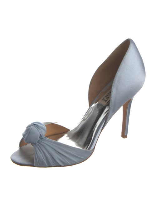 Badgley Mischka Satin Crystal Embellishments D'Orsay Pumps
