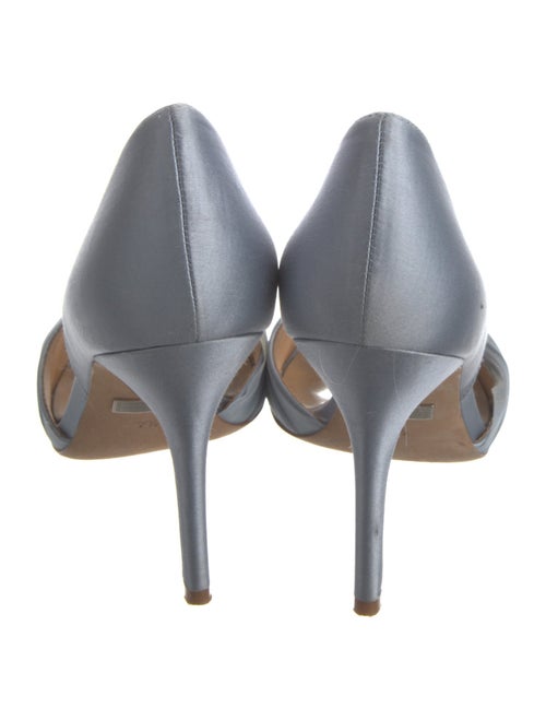 Badgley Mischka Satin Crystal Embellishments D'Orsay Pumps