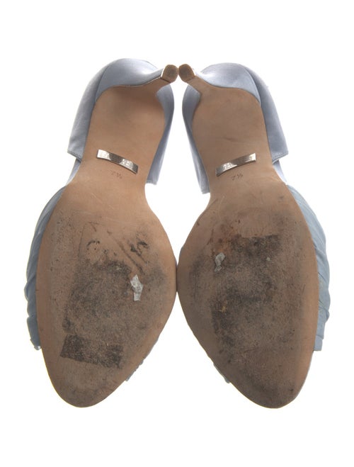 Badgley Mischka Satin Crystal Embellishments D'Orsay Pumps