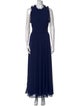 Badgley Mischka Mock Neck Long Dress