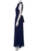 Badgley Mischka Mock Neck Long Dress