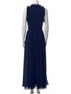 Badgley Mischka Mock Neck Long Dress