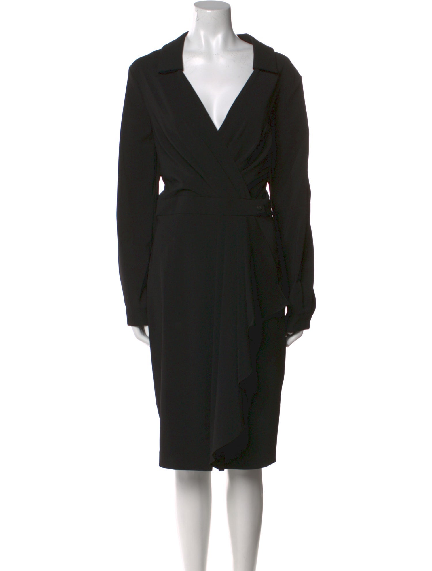 Badgley Mischka V-Neck Midi Length Dress