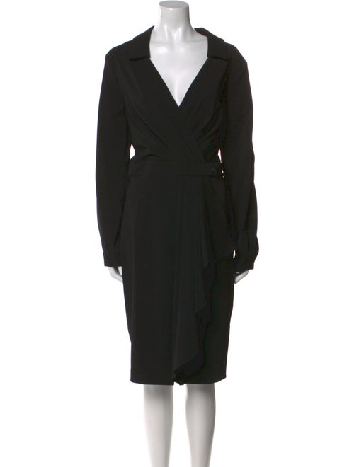 Badgley Mischka V-Neck Midi Length Dress