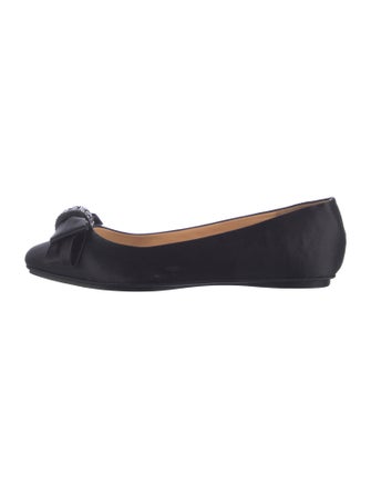 Badgley Mischka Satin Ballet Flats