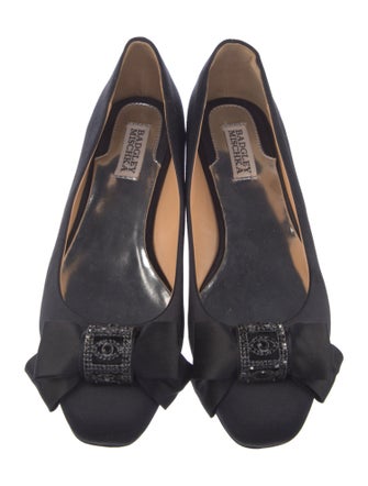 Badgley Mischka Satin Ballet Flats
