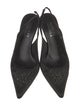 Badgley Mischka Satin Mesh Accents Slingback Pumps