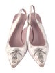 Badgley Mischka Velvet Crystal Embellishments Slingback Pumps