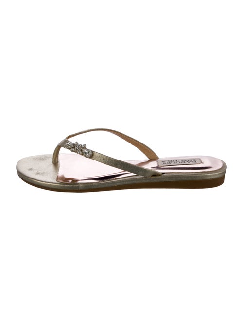 Badgley Mischka Leather Flip Flops
