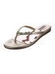 Badgley Mischka Leather Flip Flops