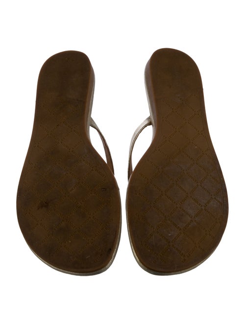 Badgley Mischka Leather Flip Flops