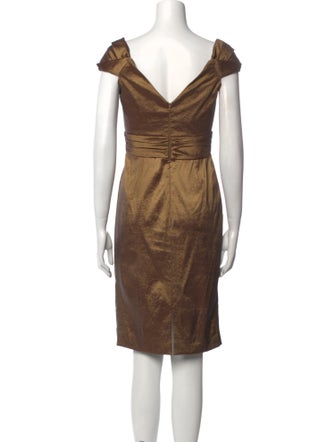 Badgley Mischka Printed Knee-Length Dress