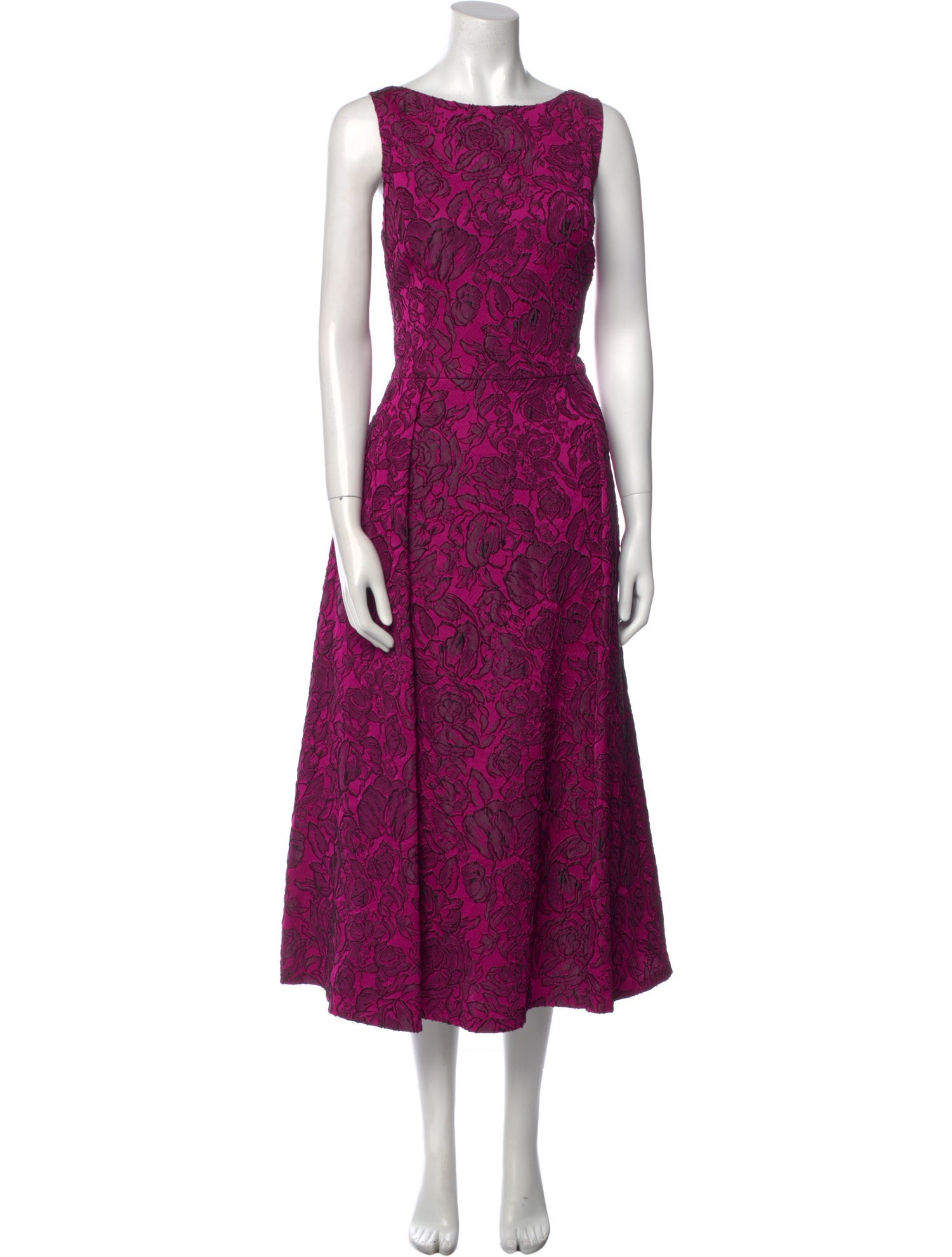 Badgley Mischka Printed Midi Length Dress