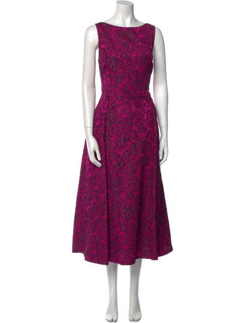 Badgley Mischka Printed Midi Length Dress