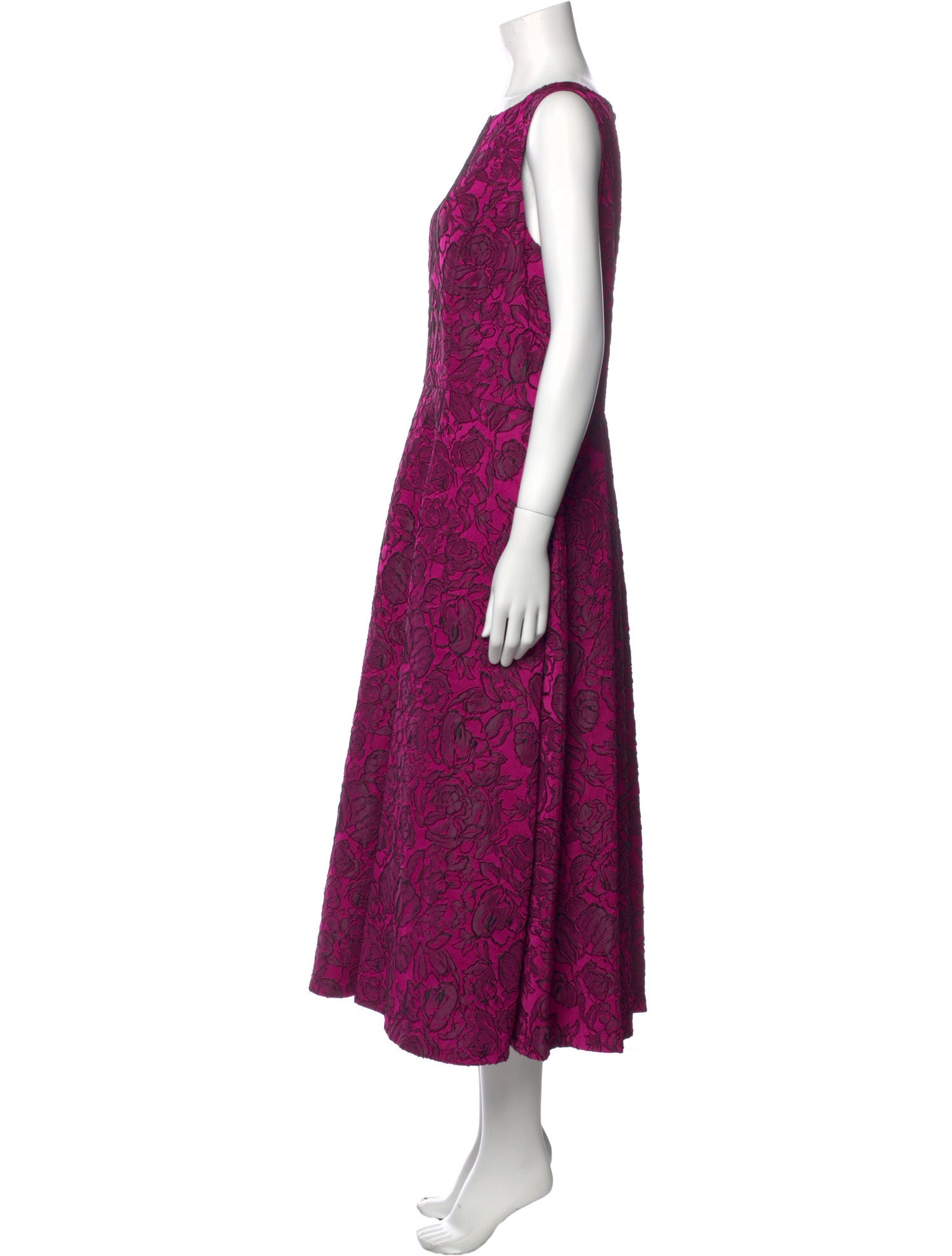 Badgley Mischka Printed Midi Length Dress