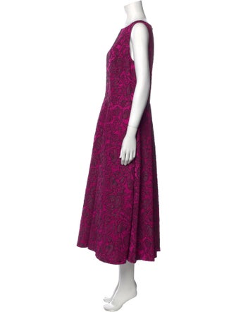 Badgley Mischka Printed Midi Length Dress