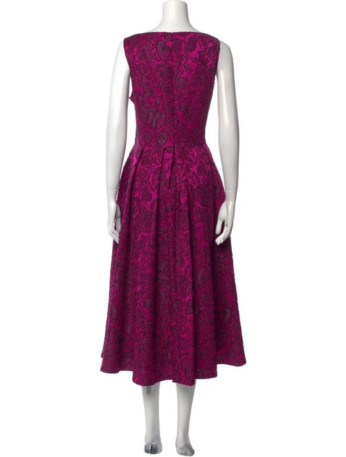 Badgley Mischka Printed Midi Length Dress