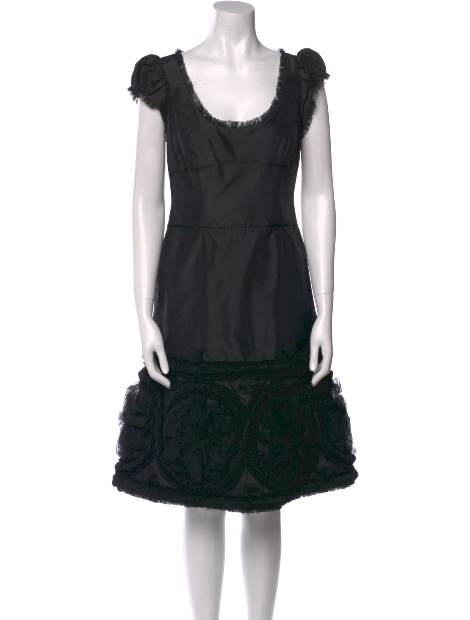 Badgley Mischka Silk Knee-Length Dress