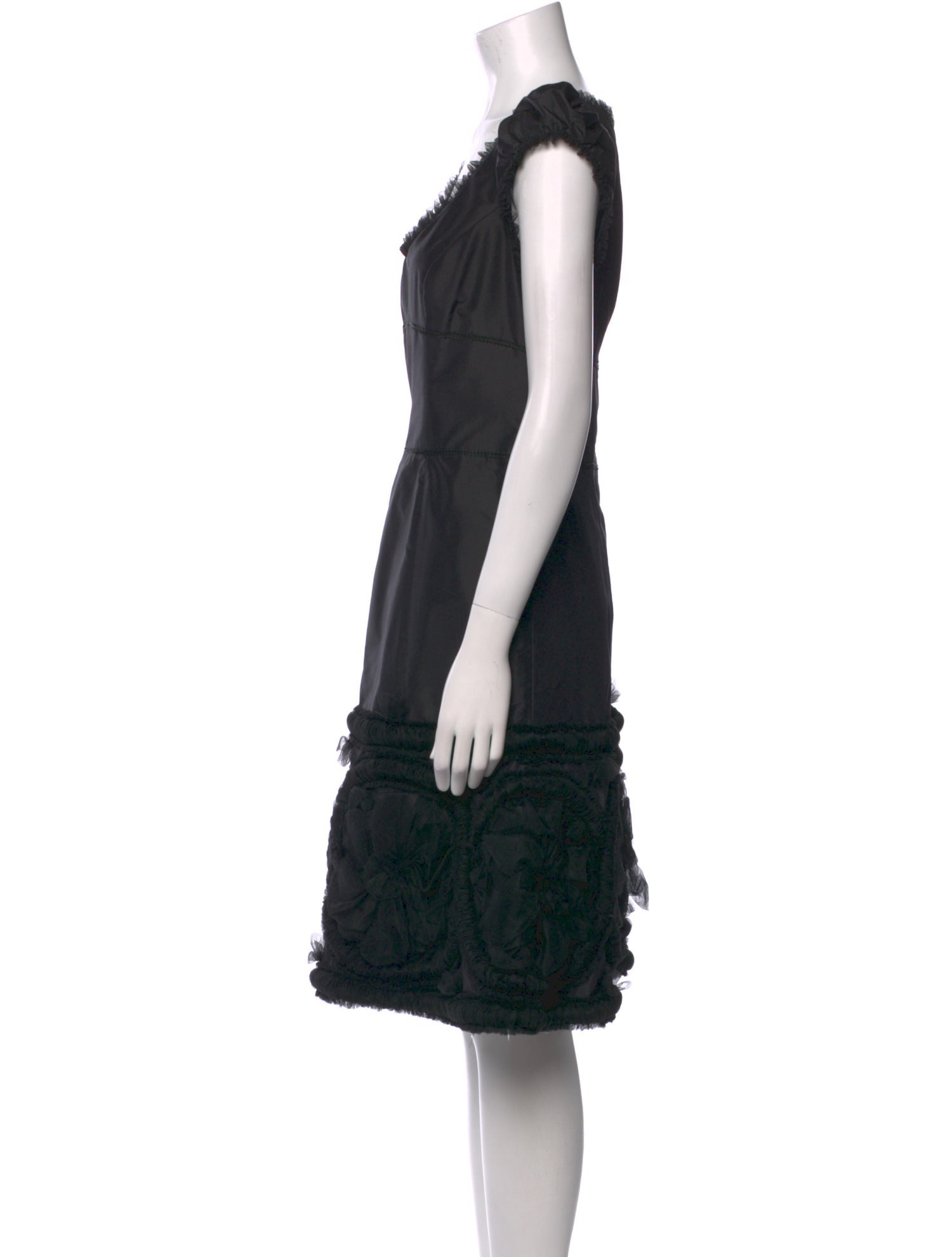 Badgley Mischka Silk Knee-Length Dress