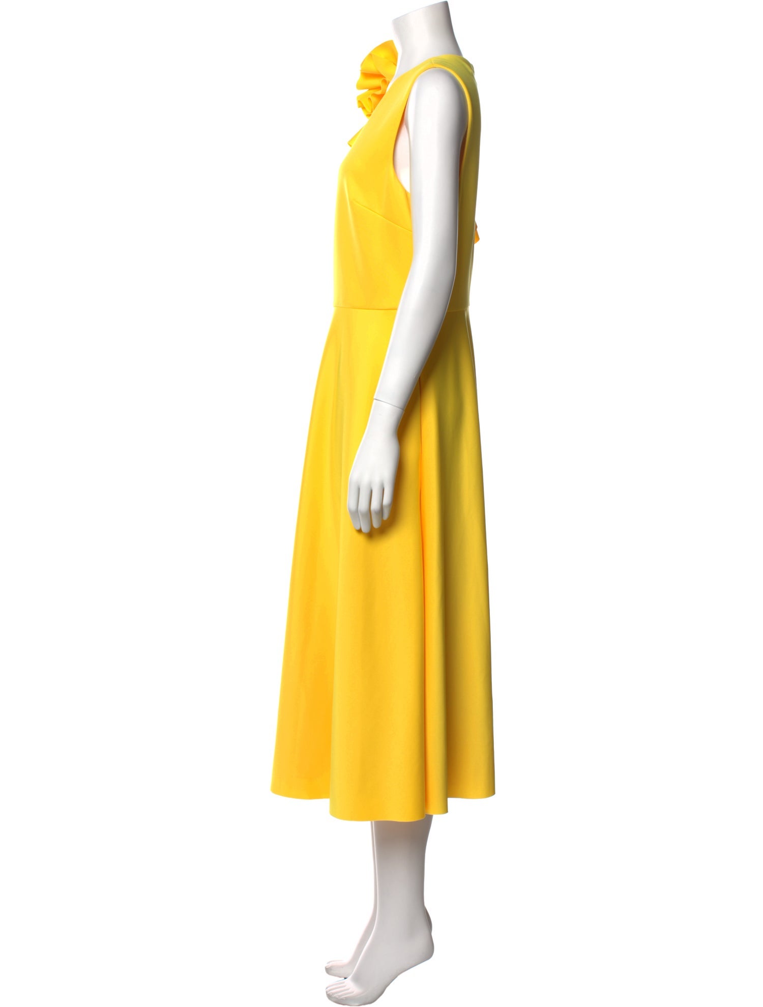 Badgley Mischka Crew Neck Long Dress