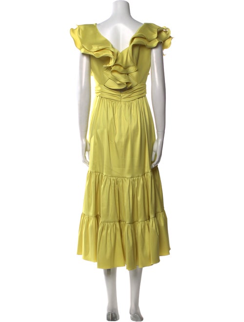 Badgley Mischka Bateau Neckline Long Dress