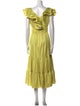Badgley Mischka Bateau Neckline Long Dress