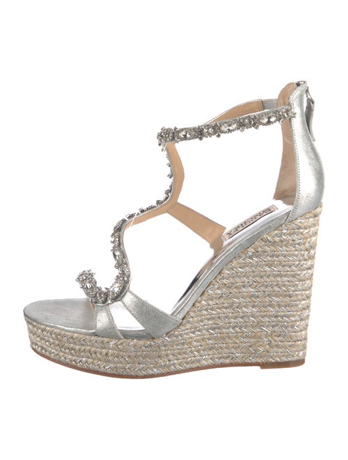 Badgley Mischka Leather Animal Print Espadrilles