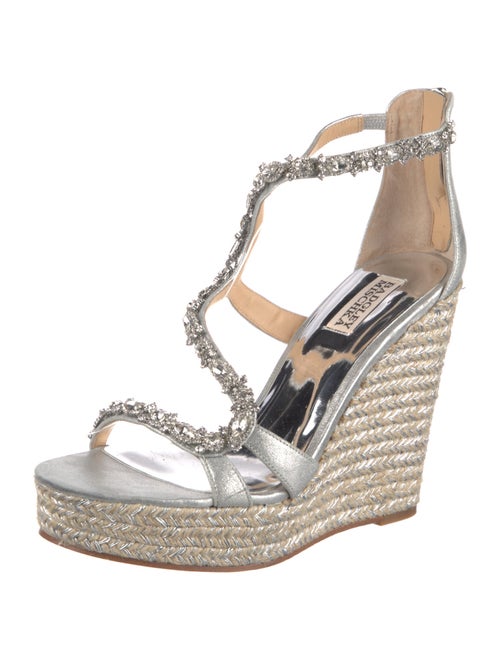 Badgley Mischka Leather Animal Print Espadrilles