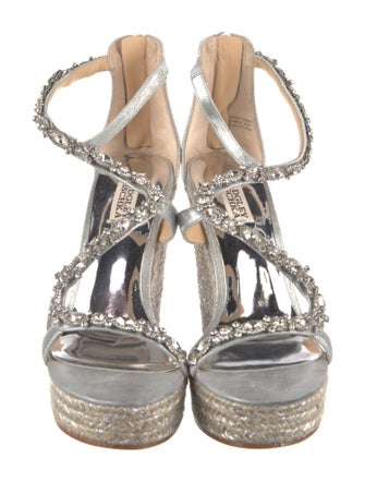 Badgley Mischka Leather Animal Print Espadrilles