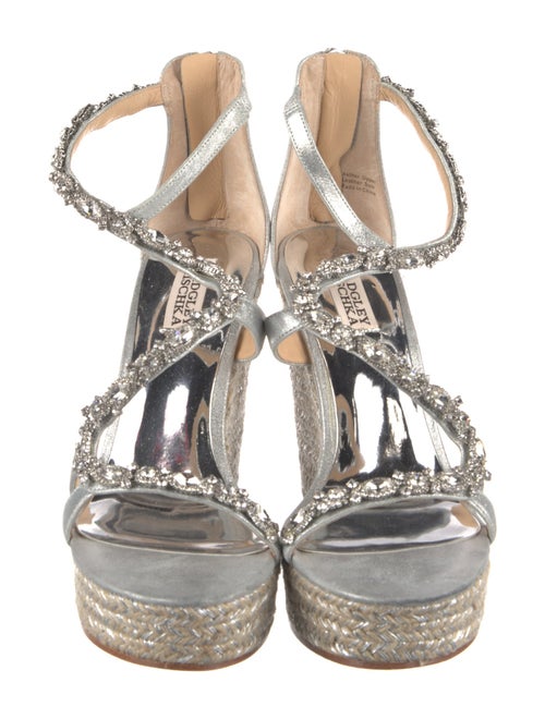 Badgley Mischka Leather Animal Print Espadrilles