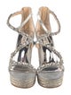 Badgley Mischka Leather Animal Print Espadrilles