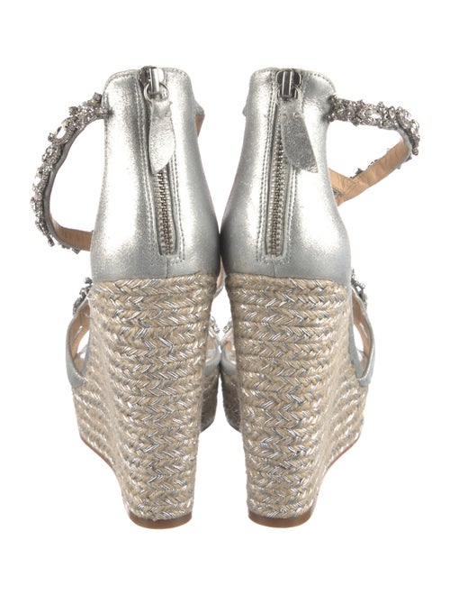 Badgley Mischka Leather Animal Print Espadrilles