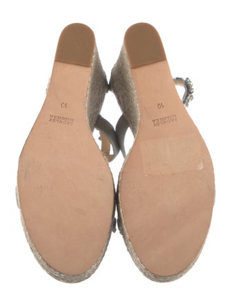 Badgley Mischka Leather Animal Print Espadrilles