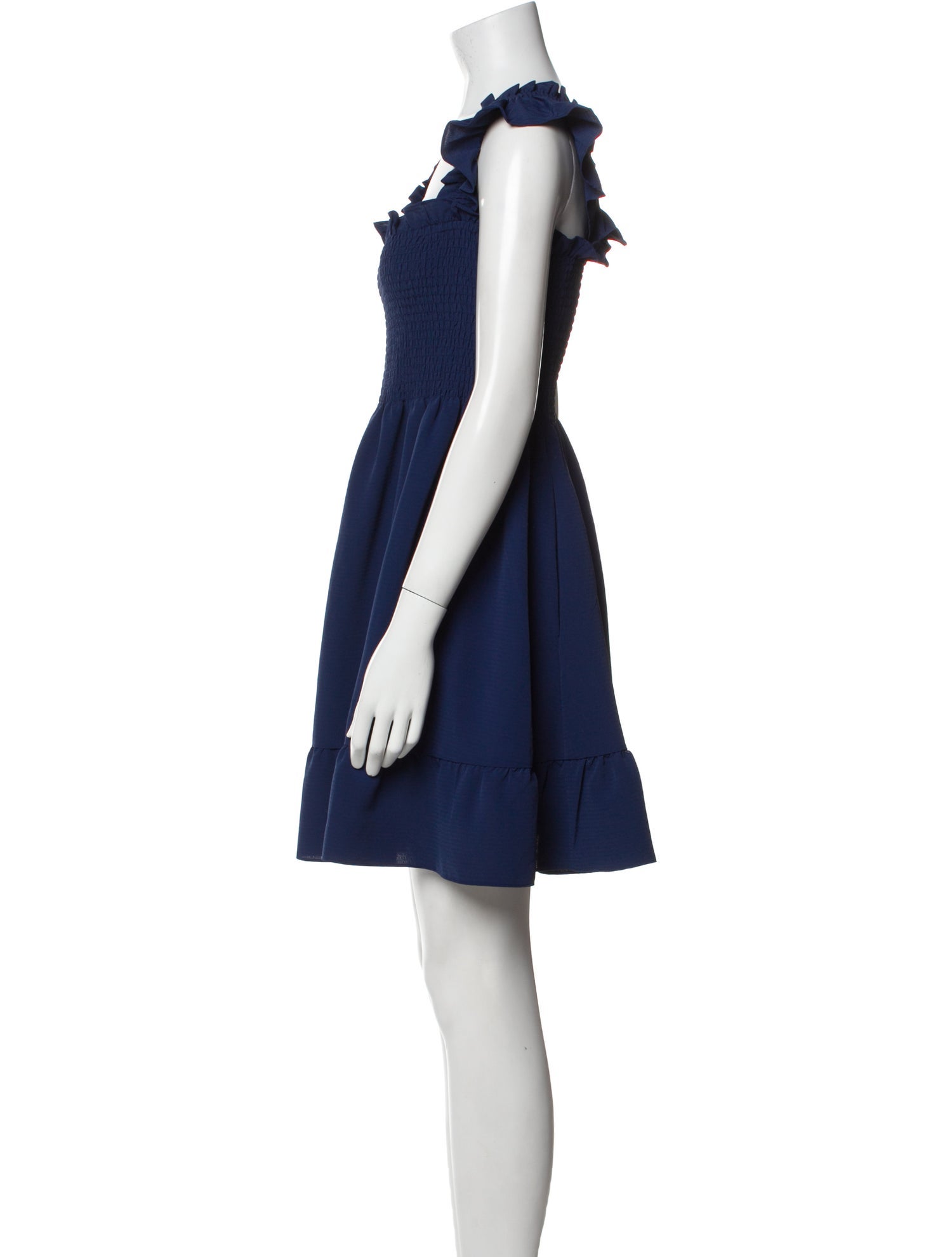 Badgley Mischka Square Neckline Mini Dress