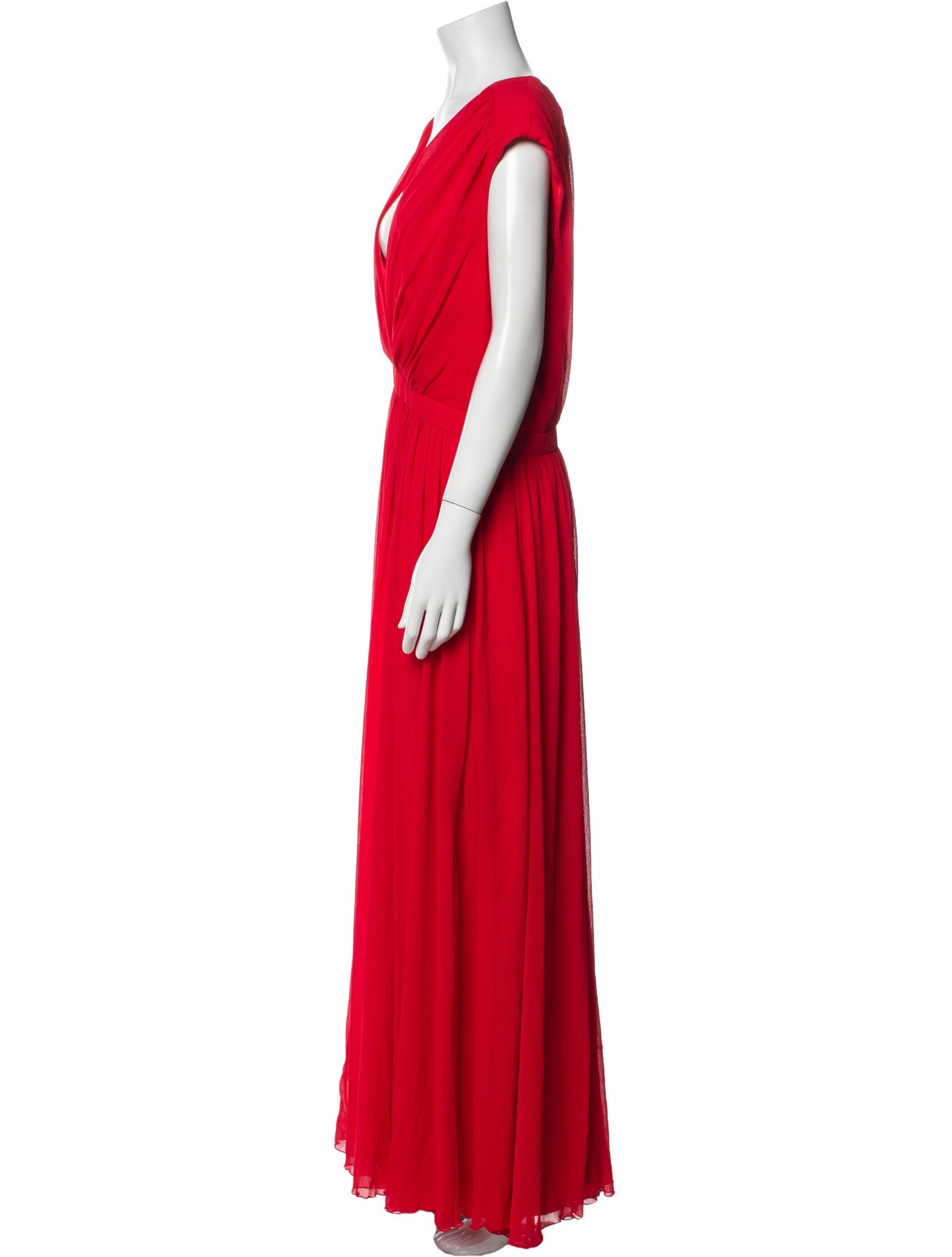 Badgley Mischka V-Neck Long Dress