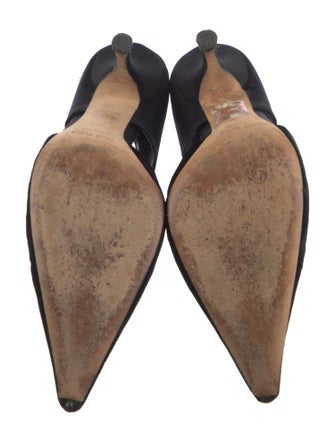 Badgley Mischka Velvet Bow Accents D'Orsay Pumps