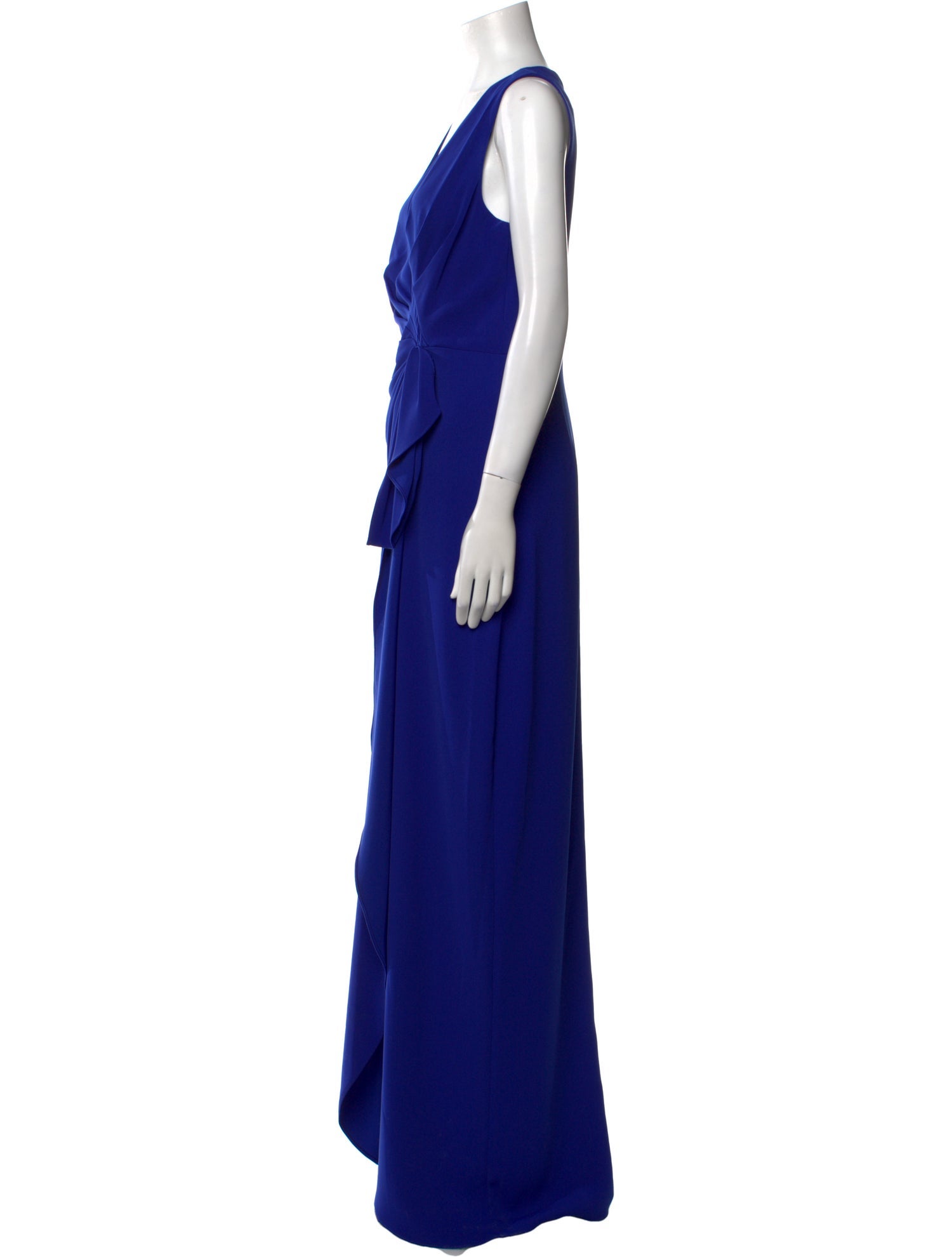 Badgley Mischka V-Neck Long Dress