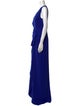 Badgley Mischka V-Neck Long Dress