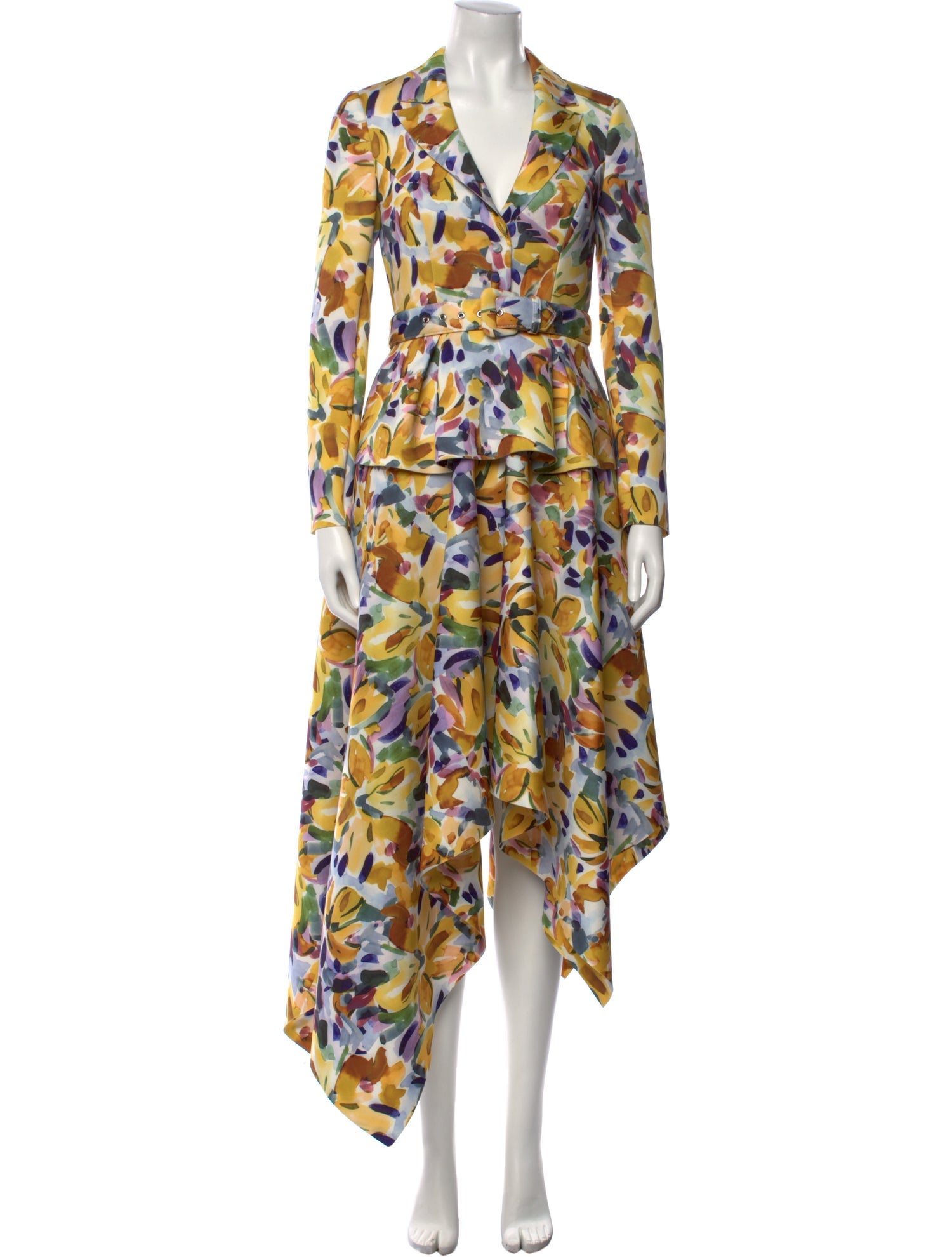 Badgley Mischka Floral Print Knee-Length Dress