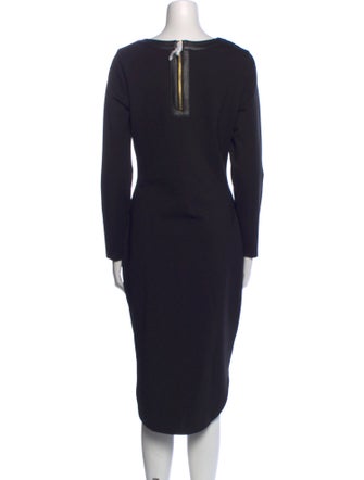 Badgley Mischka Bateau Neckline Midi Length Dress