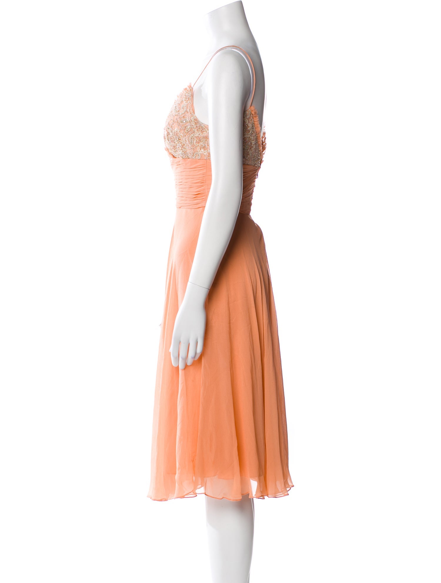 Badgley Mischka Silk Knee-Length Dress