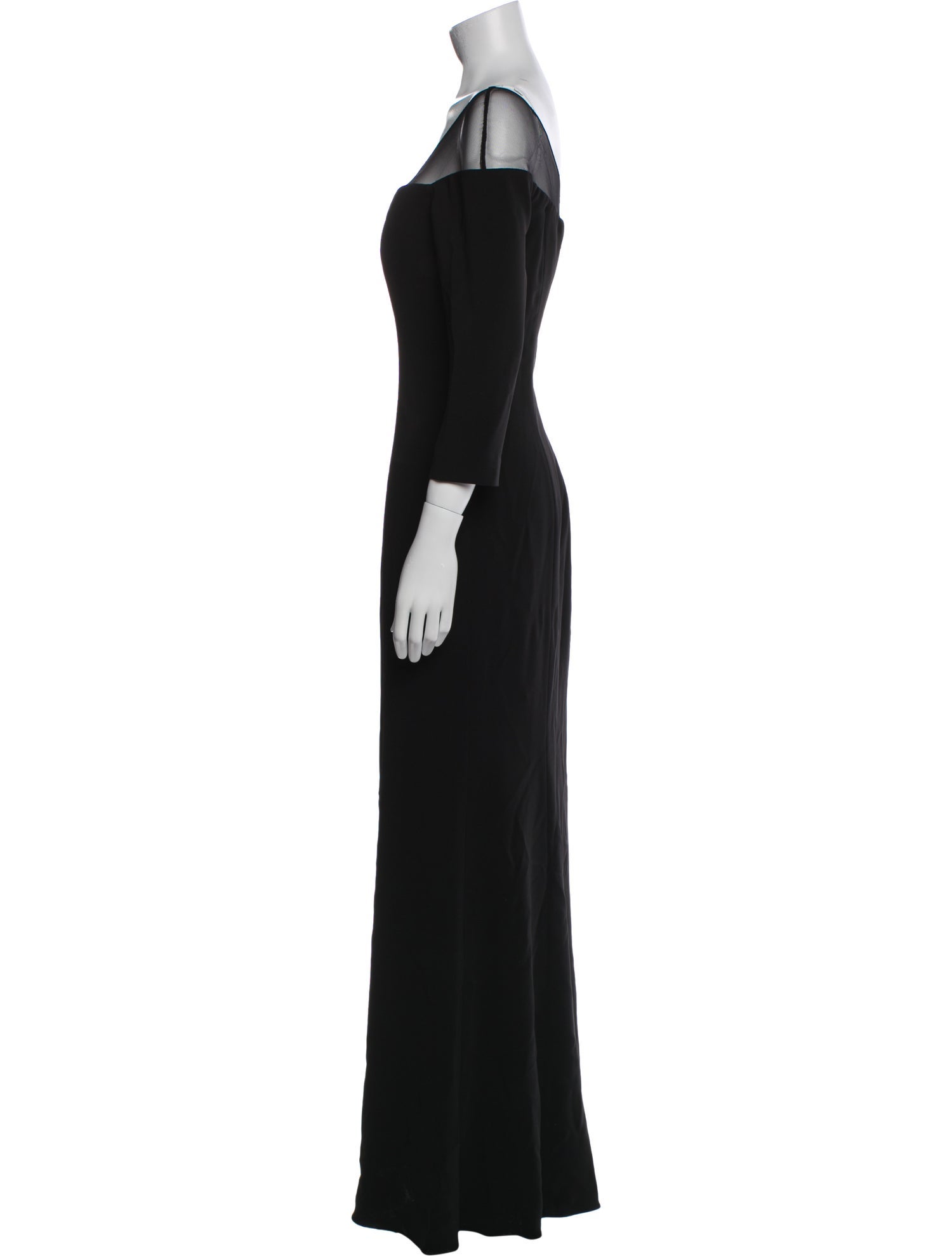 Badgley Mischka V-Neck Long Dress