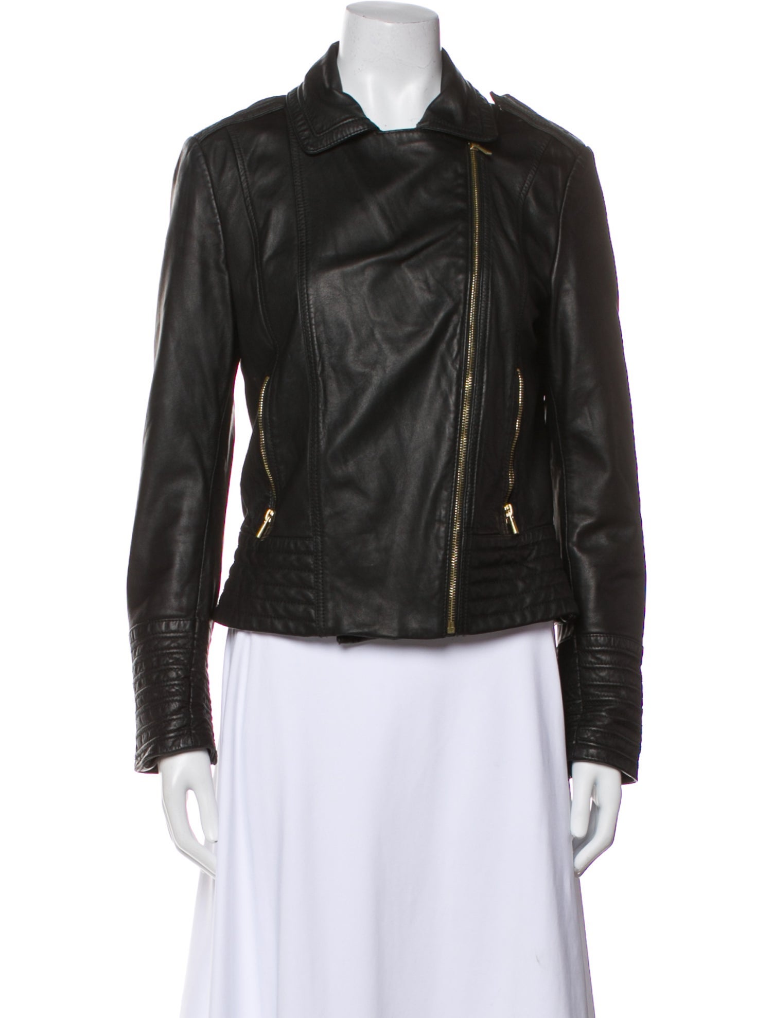 Badgley Mischka Leather Biker Jacket