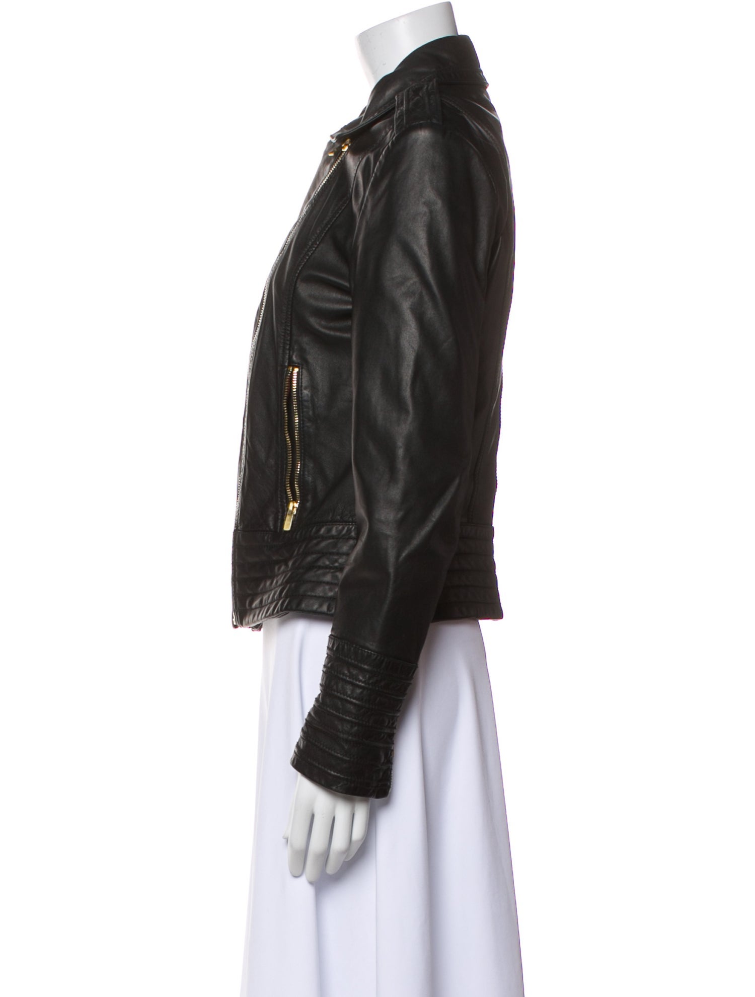Badgley Mischka Leather Biker Jacket