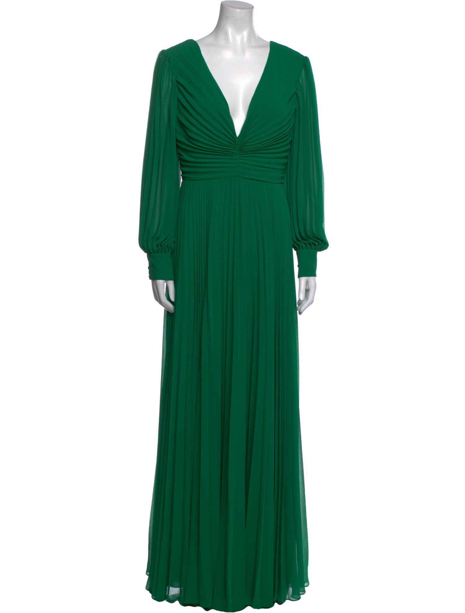 Badgley Mischka V-Neck Long Dress
