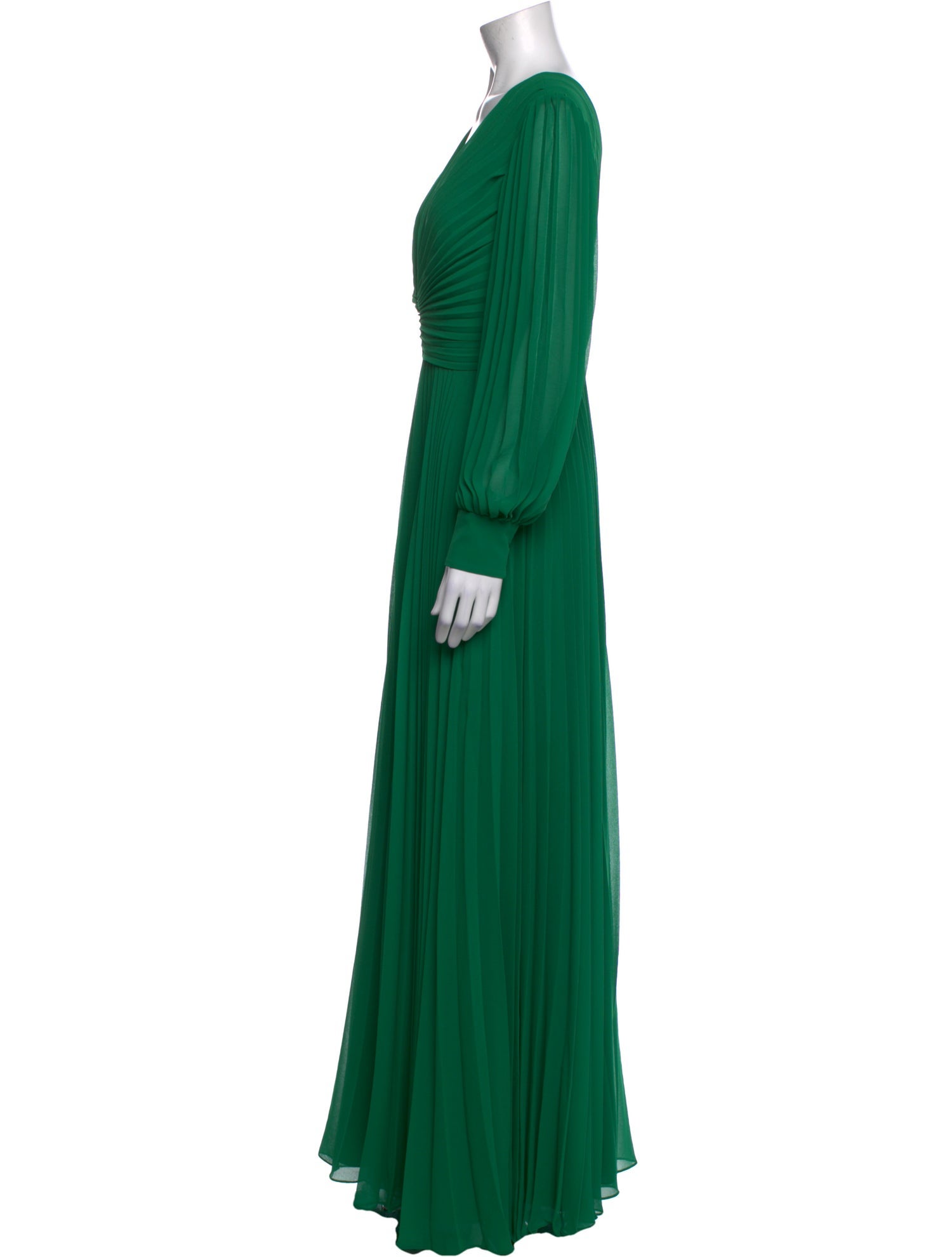 Badgley Mischka V-Neck Long Dress