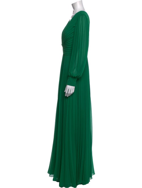 Badgley Mischka V-Neck Long Dress