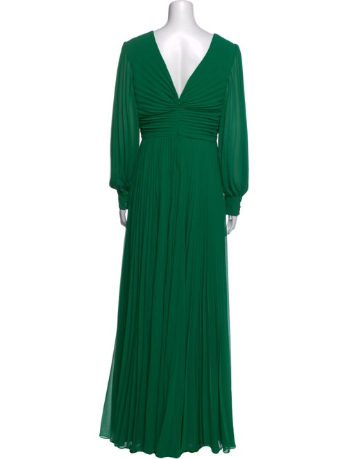 Badgley Mischka V-Neck Long Dress