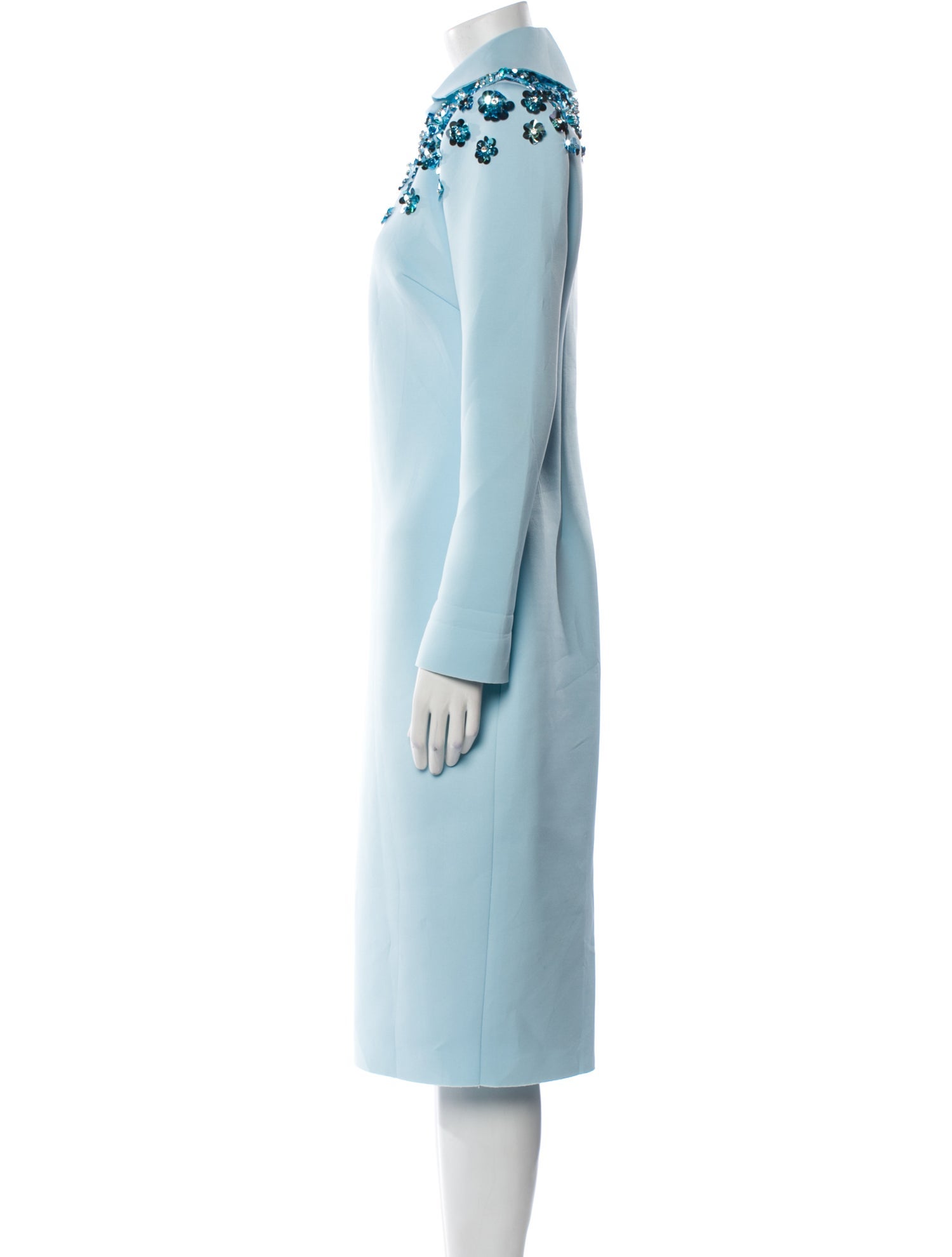 Badgley Mischka Off-The-Shoulder Midi Length Dress