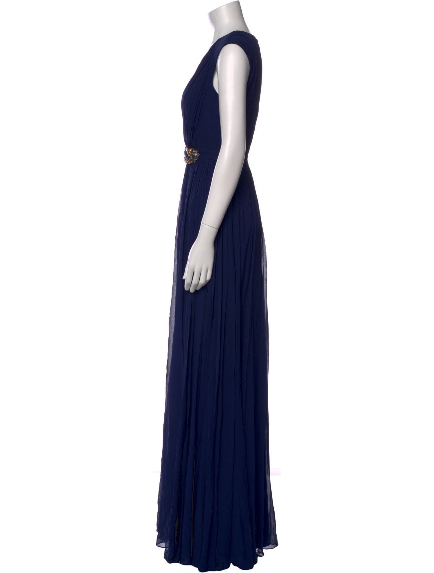 Badgley Mischka Silk Long Dress